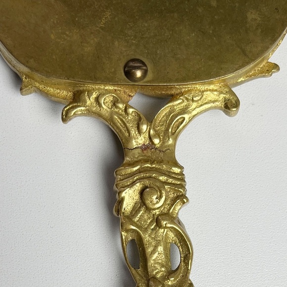 Antique Brass Vanity Mirror with Cover - Picture 16 of 16